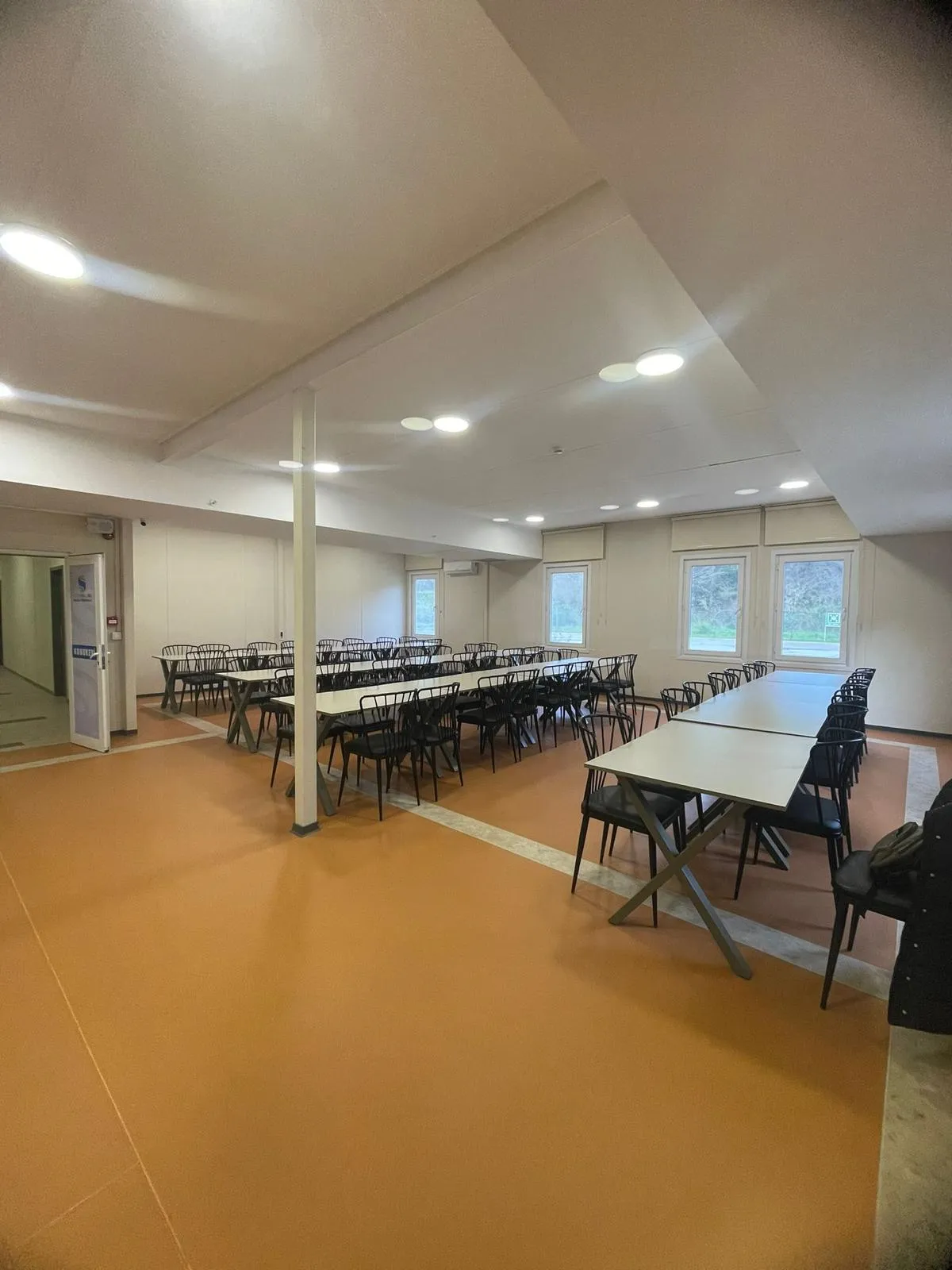 Quiet study halls inside the female student dormitory